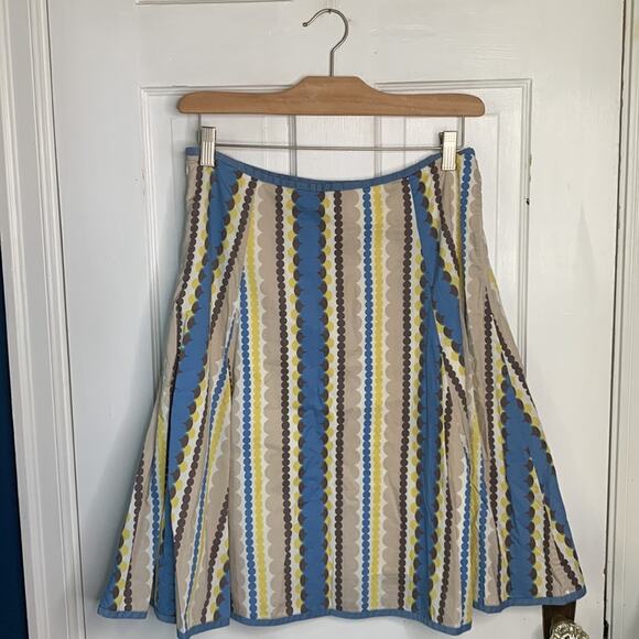 BODEN Bubble Striped Flare Side-zip Skirt W-646 Sz 10 - Picture 7 of 7